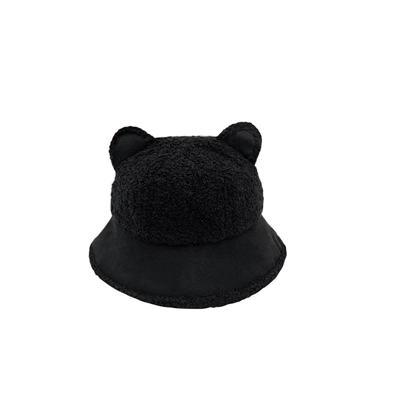 Cute Fluffy Faux Fur Winter Bucket Hat