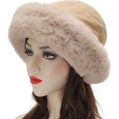 Plush Velvet Winter Bucket Hat