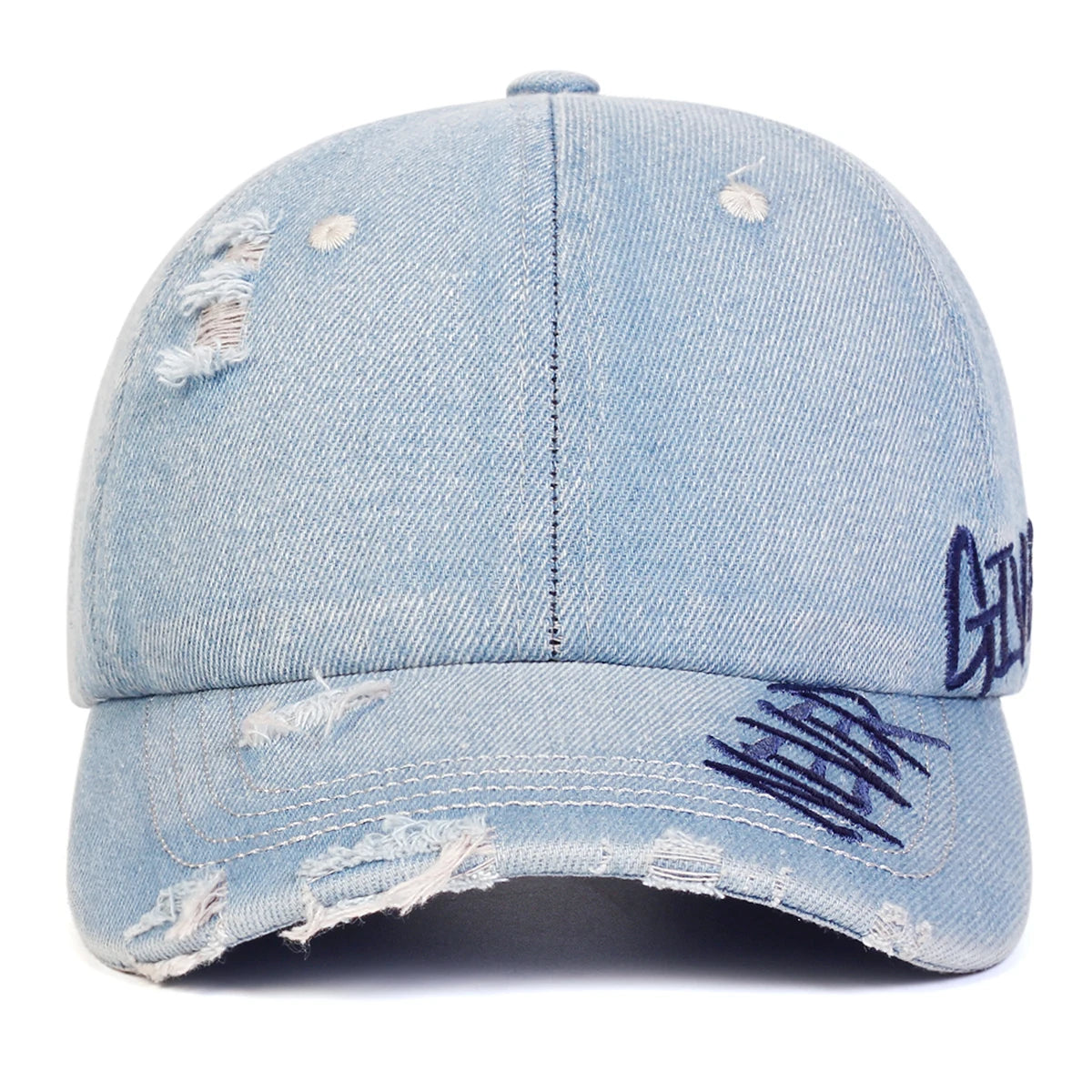 Unisex NEVER GIVE UP Embroidered Baseball Cap
