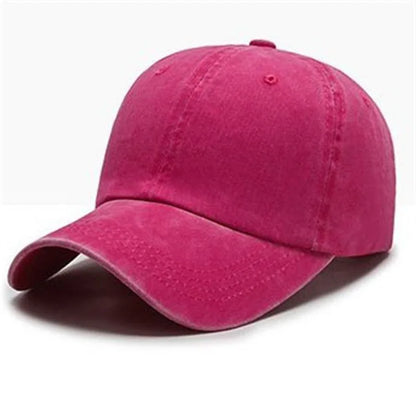 Solid Washed Denim Vintage Baseball Cap