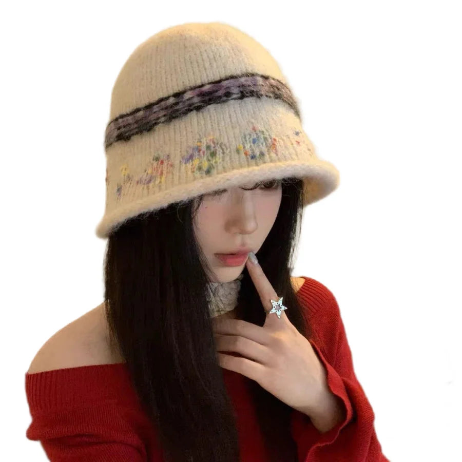 Jacquard Knitted Bucket Hat