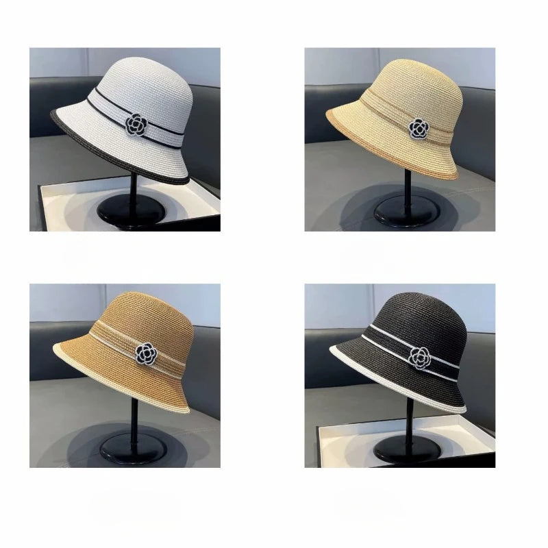 Women’s Camellia Straw Bucket Hat