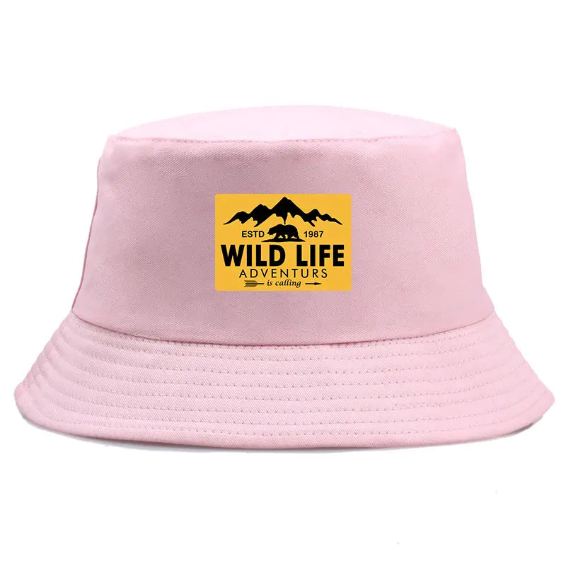 Wild Life Printed Reversible Double Side Beach Bucket Hat