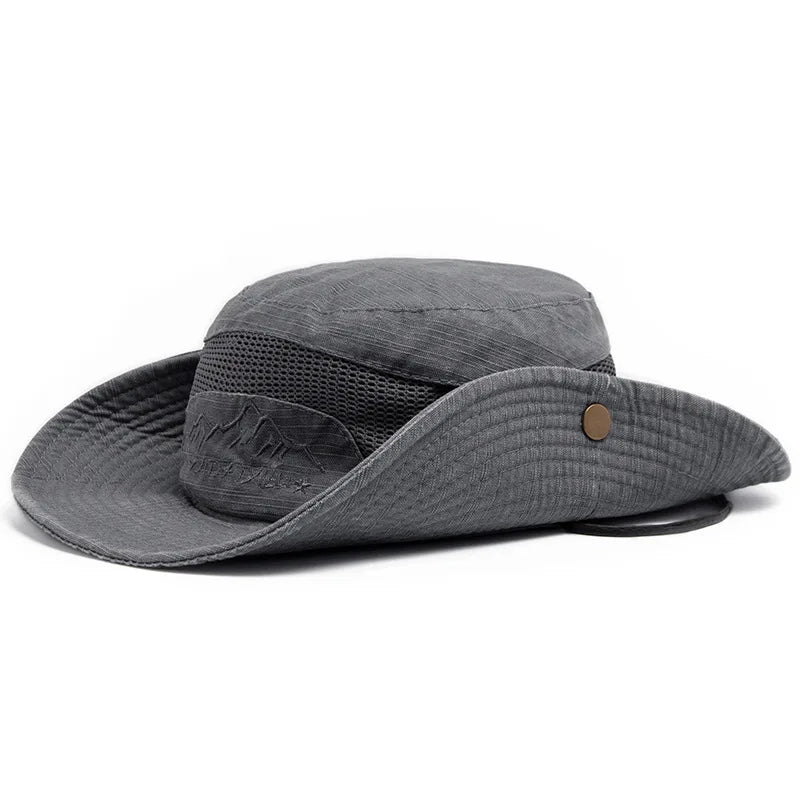 Summer Breathable Cotton Mesh Outdoor Bucket Hat