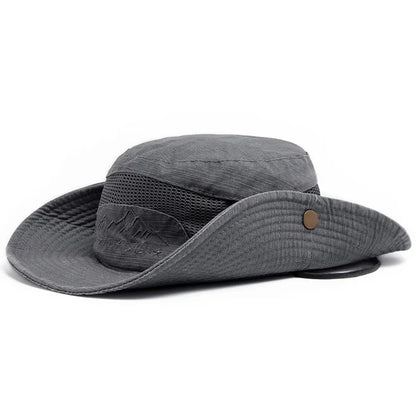 Summer Breathable Cotton Mesh Outdoor Bucket Hat