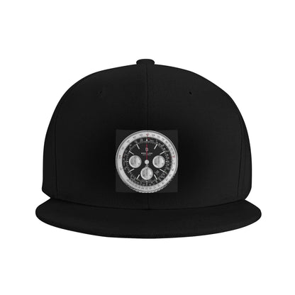 Black Luxury Watch Dial Elegant Minimalist Snapback Cap