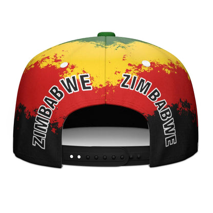 Zimbabwe Flag Custom Name Snapback Cap