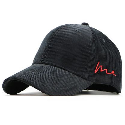 Oversize Corduroy Big Head Baseball Cap