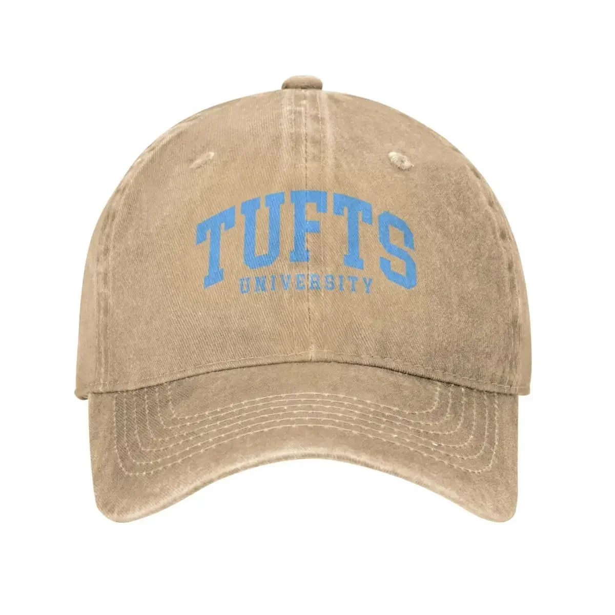 Tufts College Font Washed Denim Baseball Cap