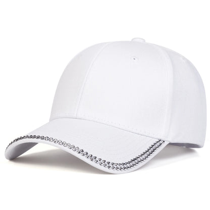 Unisex Diamond Studded Brim Baseball Cap