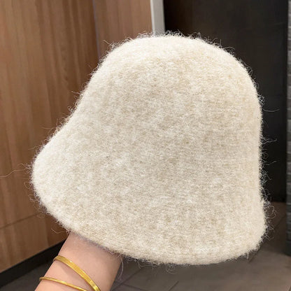 Vintage Wool Foldable Fisherman Bucket Hat Women