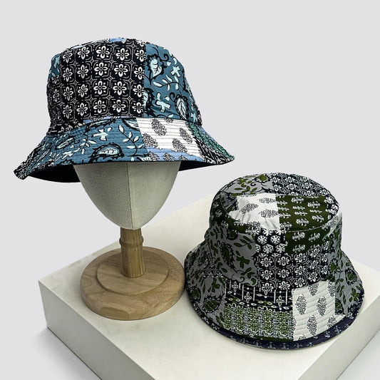 Color Block Montage Printed Bucket Hat