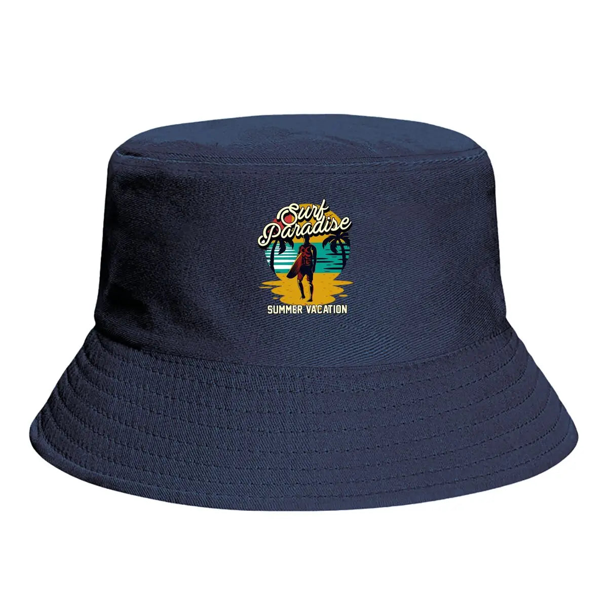 Surf Paradise Summer Vacation Retro Bucket Hat