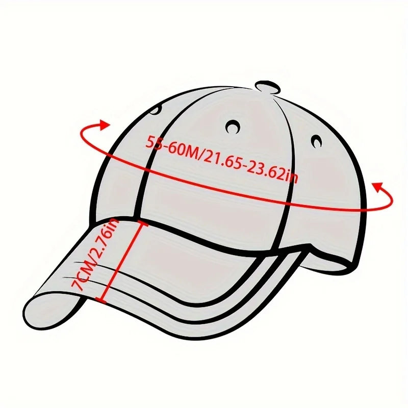 Croissant Printing Retro Washed Leisure Baseball Cap