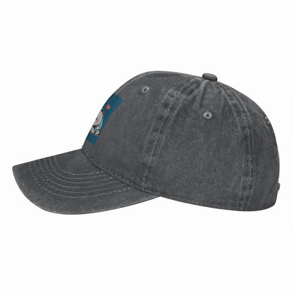 Bubu Dudu Panda Washed Denim Adjustable Baseball Cap