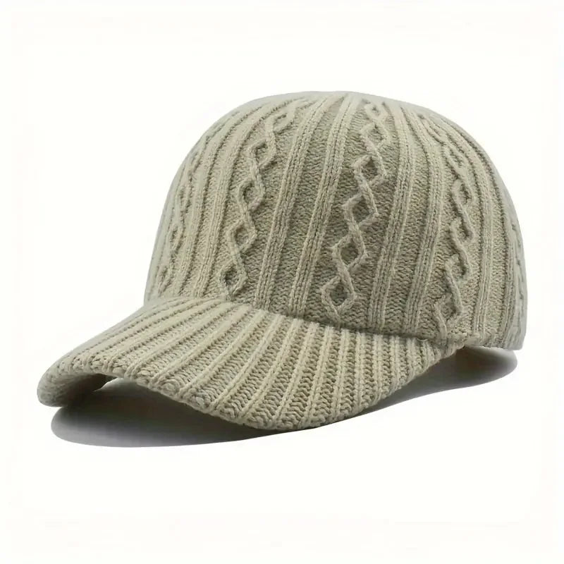 Trendy Knitted Autumn Winter Baseball Cap