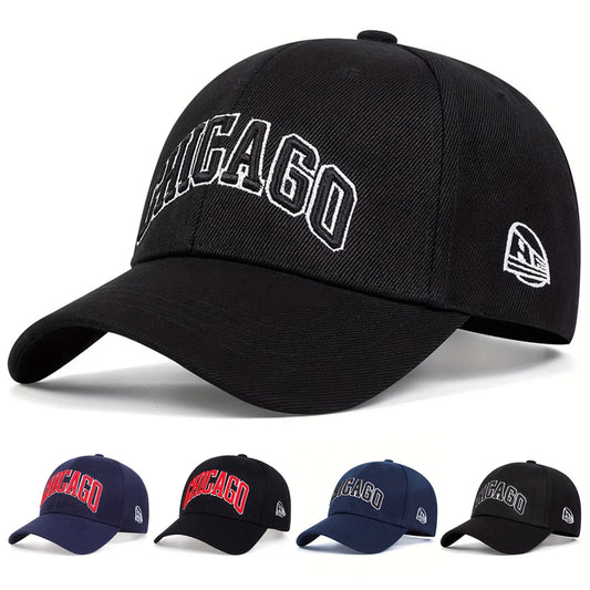 Unisex Chicago Letter Embroidery Baseball Caps