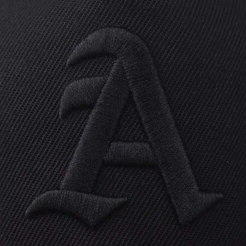 Unisex A Letter Embroidery Patchwork Hip-hop Flat Brim Cap