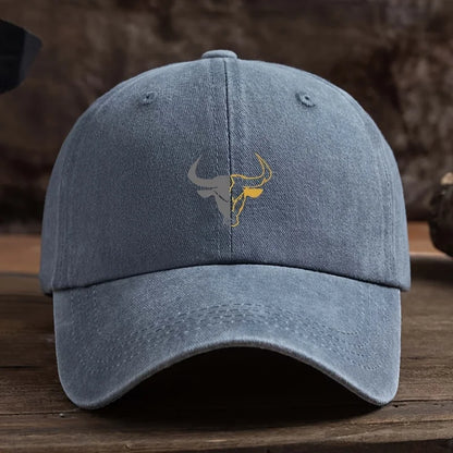 Fashionable Bull Head Printed Outdoor Baseball Cap
