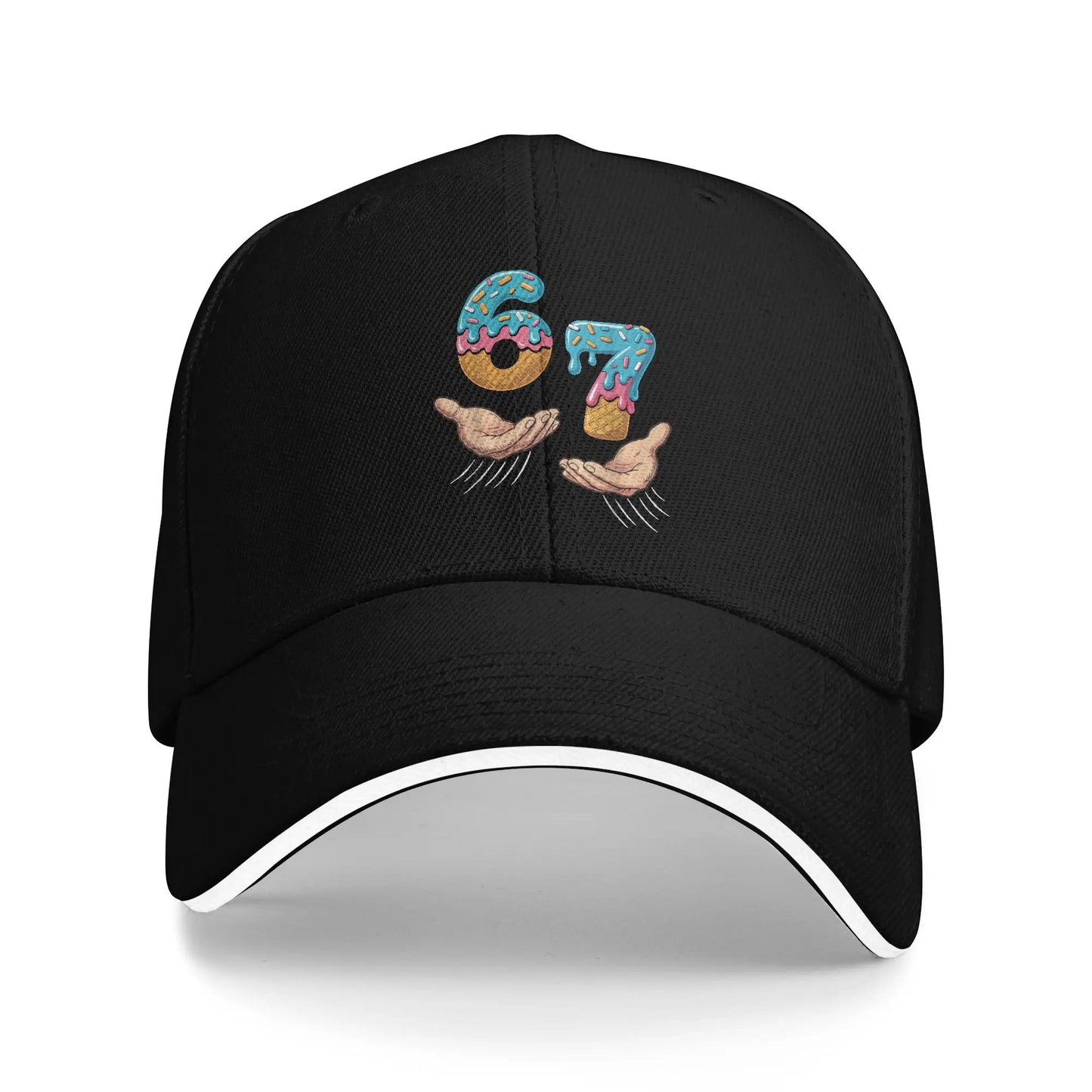 Six Seven Ice Cream Hands Meme Baseball Cap