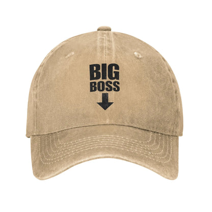 Big Boss Arrow Pointing Denim Baseball Cap