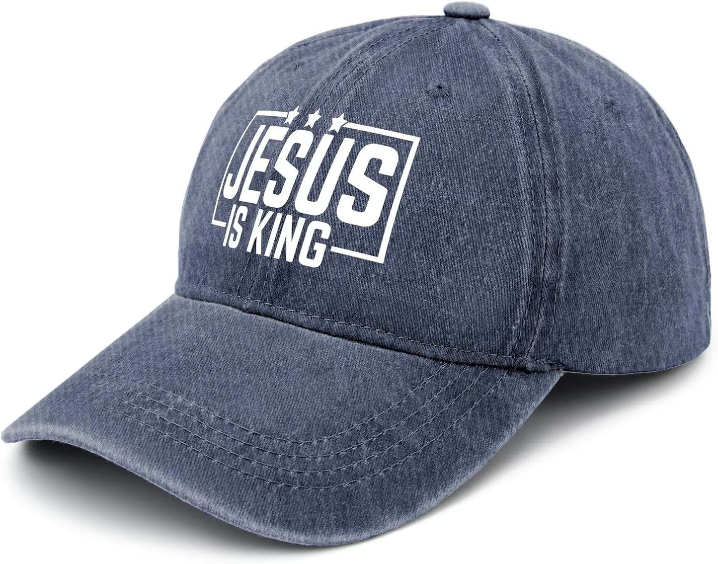 Jesus Is King Vintage Washed Baseball Cap