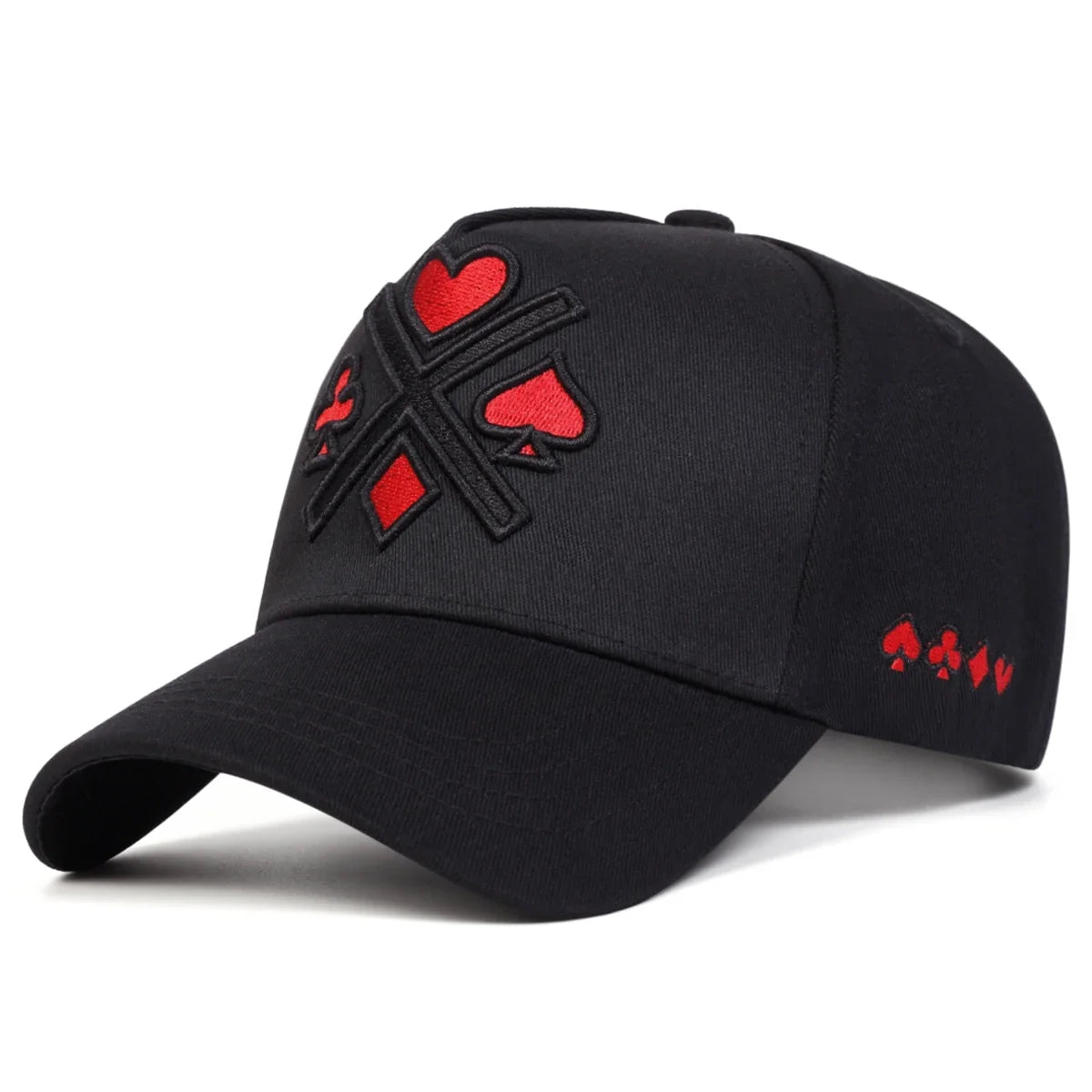 Unisex Poker Embroidery Casual Outdoor Adjustable Baseball Cap