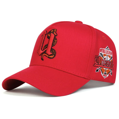Unisex U Letter Snake Embroidery Baseball Caps