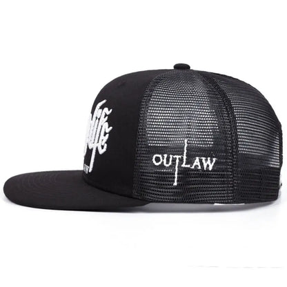 Hip Hop Flat Brim Embroidery Snapback Cap