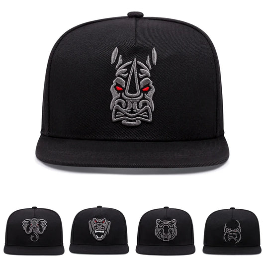 Animal Pattern Embroidery Snapback Hat Unisex
