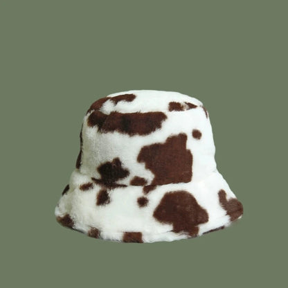 Cow Print Autumn Winter Fisherman Bucket Hat