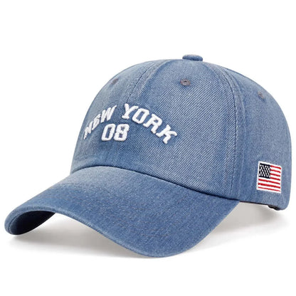 Unisex NEW YORK Letter Embroidery Cowboy Baseball Caps