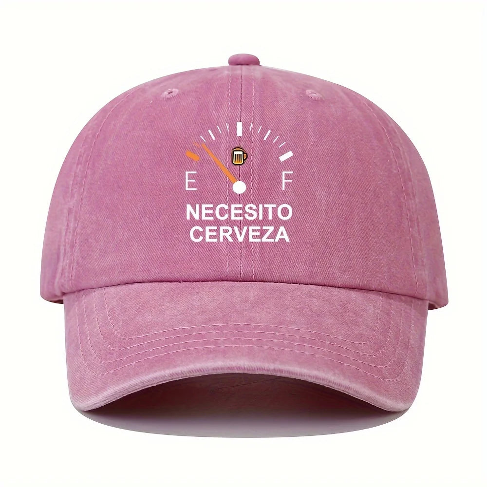 Necesito Cerveza Pattern Vintage Baseball Cap