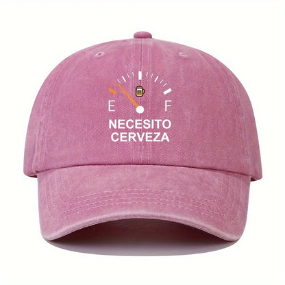 Necesito Cerveza Pattern Vintage Baseball Cap