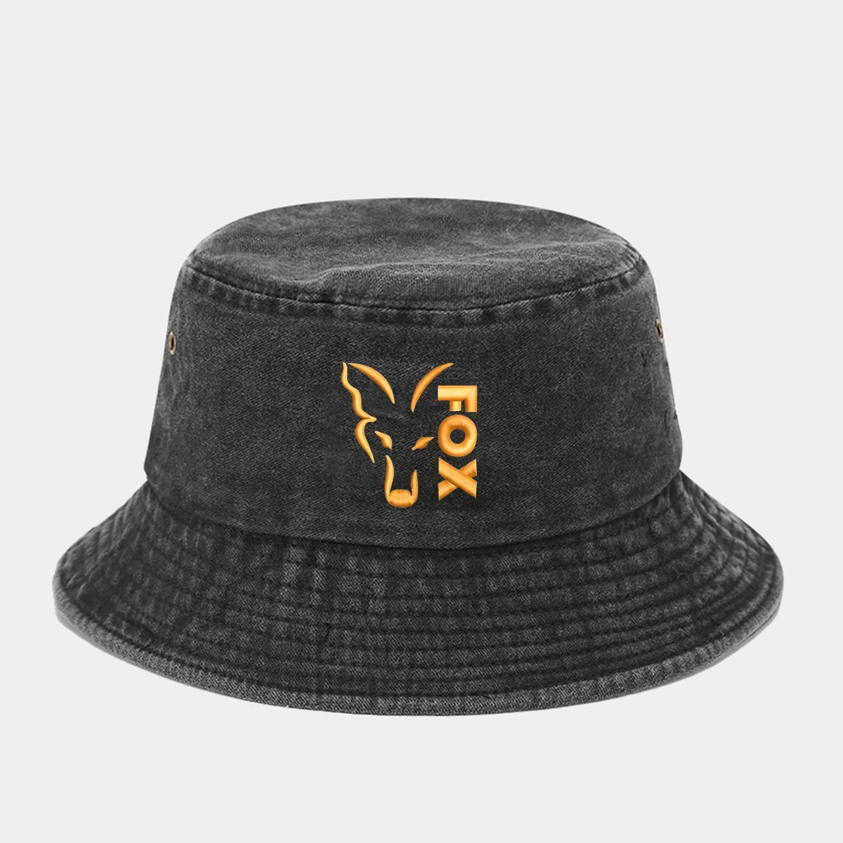 FOX Washed Retro Embroidered Bucket Hat
