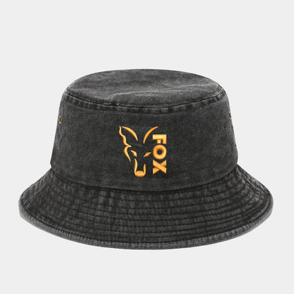 FOX Washed Retro Embroidered Bucket Hat