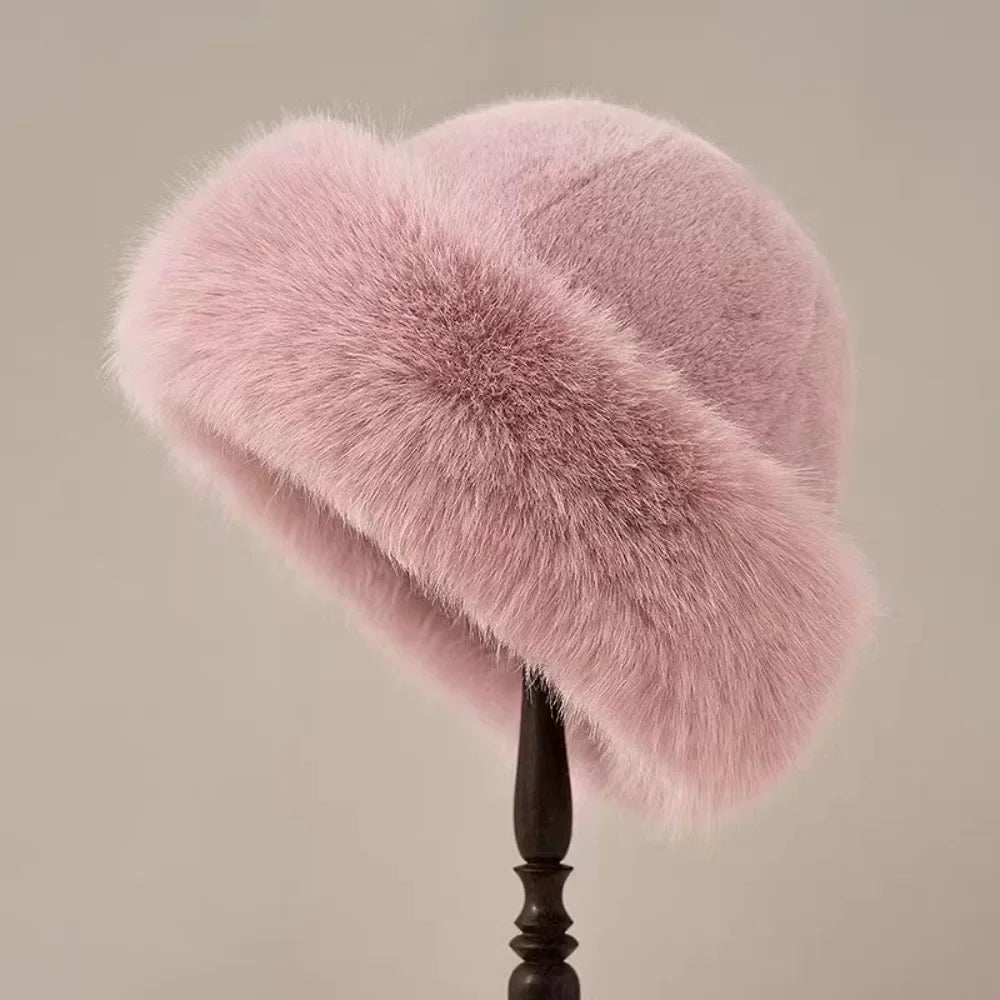 Warm Plush Winter Outdoor Bucket Hat