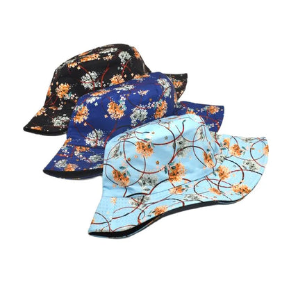 Polyester Flower Print Bucket Hat for Women