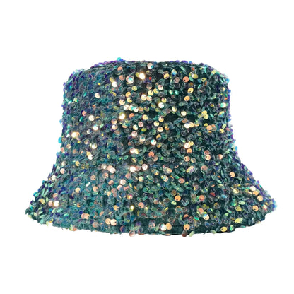Glitter Sequin Foldable Windproof Bucket Hat