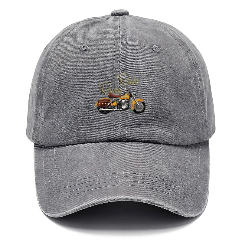 Vintage Washed Cotton Motorcycle Pattern Baseball Cap