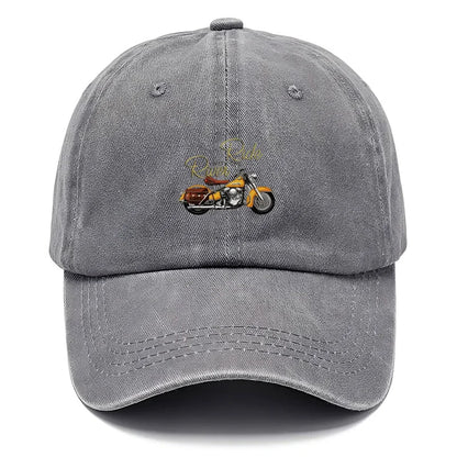 Vintage Washed Cotton Motorcycle Pattern Baseball Cap