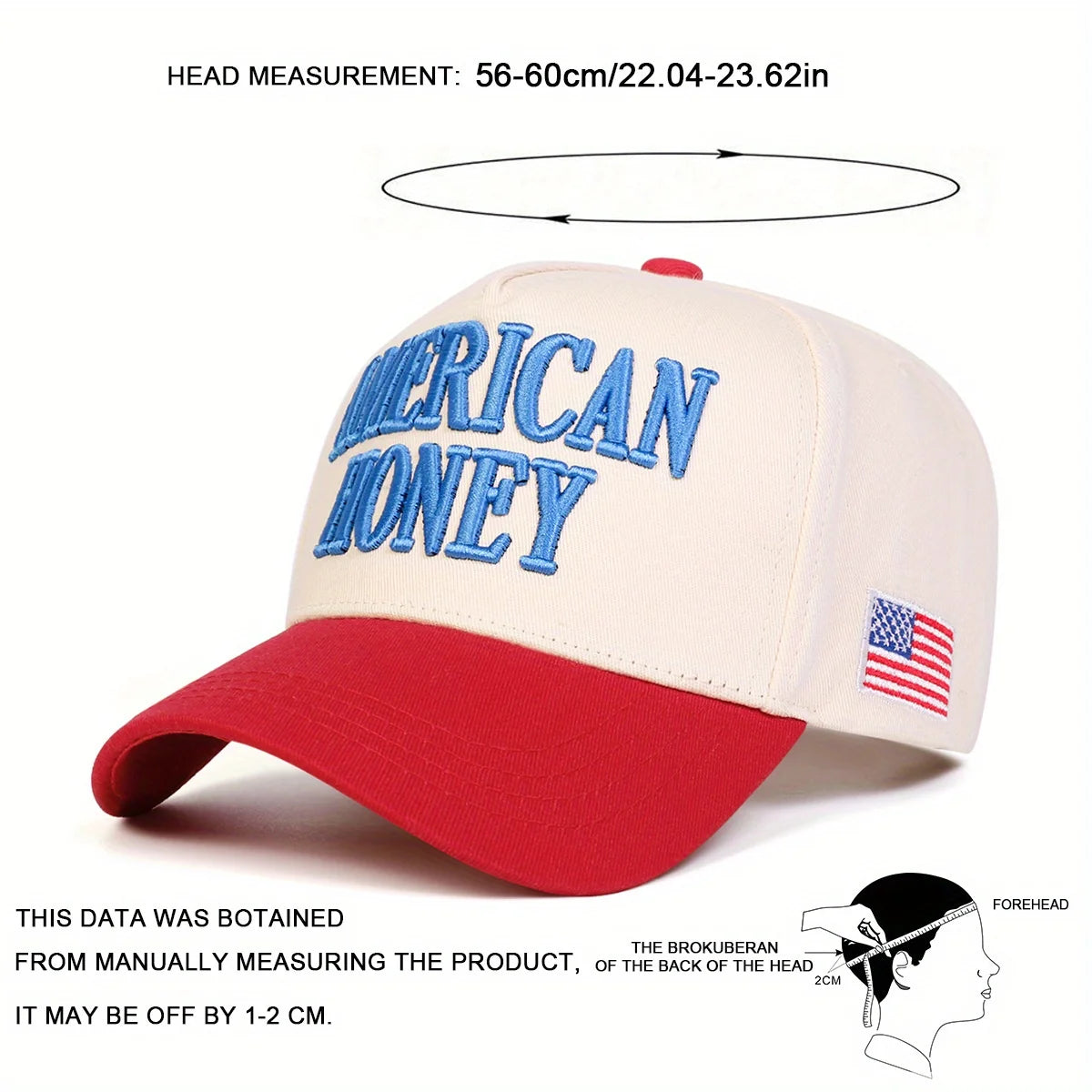 American Honey Patriotic Lettering Baseball Cap