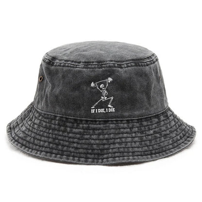 Vintage Cotton Fitness Workout Streetwear Bucket Hat