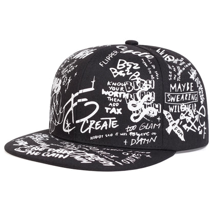 Colorful Letter Graffiti Hip Hop Snapback Cap