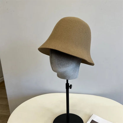 Vintage Elegant Wool Felt Warm Basin Hat