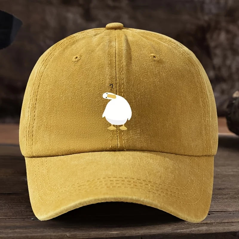 Cute Duck Print Adjustable Breathable Baseball Cap