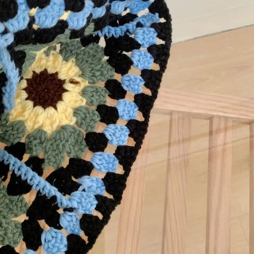 Summer Sunproof Crochet Flower Fisherman Bucket Hat