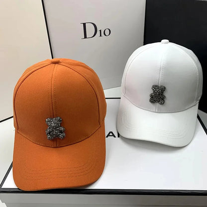 Crystal Teddy Bear Baseball Cap