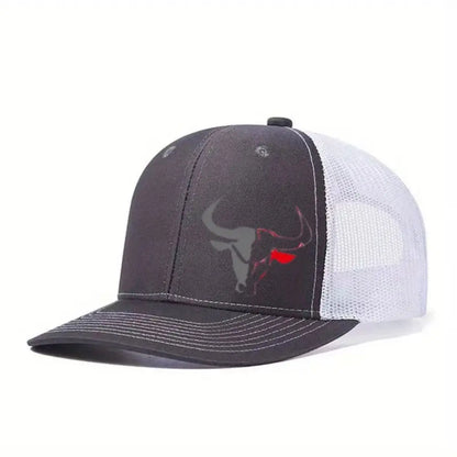 Casual Bull Head Print Summer Baseball Cap Mesh