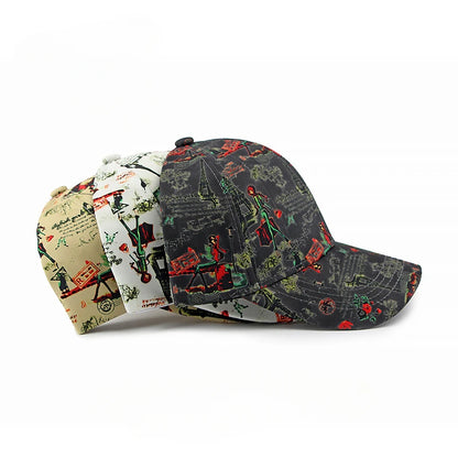 Spring Korean Printed Sunscreen Hard Cap Baseball Cap